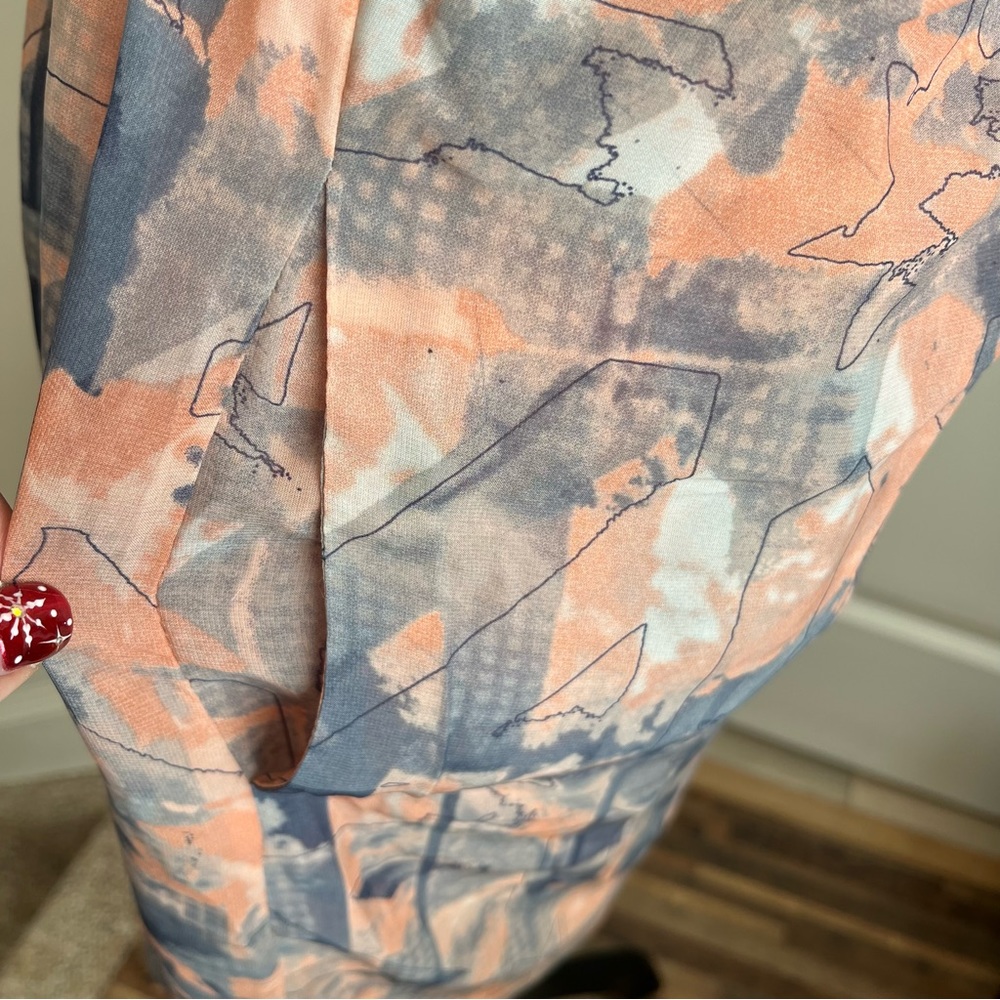 Bcbgeneration Strapless Smock Back Watercolor Dre… - image 6